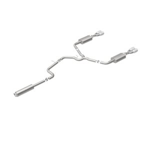 Pontiac Grand Prix Performance Exhaust - Rear - Magnaflow - Cat Back, Quad Split Rear Exit, Double Wall Angle Cut Rolled Edge Tips - Polished - `05-`08