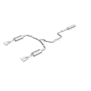 Pontiac Grand Prix Performance Exhaust - Rear - Magnaflow - Cat Back, Quad Split Rear Exit, Double Wall Angle Cut Rolled Edge Tips - Polished - `05-`08