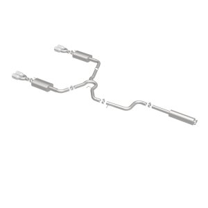 Pontiac Grand Prix Performance Exhaust - Rear - Magnaflow - Cat Back, Quad Split Rear Exit, Double Wall Angle Cut Rolled Edge Tips - Polished - `05-`08