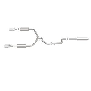 Pontiac Grand Prix Performance Exhaust - Rear - Magnaflow - Cat Back, Quad Split Rear Exit, Double Wall Angle Cut Rolled Edge Tips - Polished - `05-`08