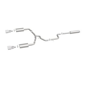 Pontiac Grand Prix Performance Exhaust - Rear - Magnaflow - Cat Back, Quad Split Rear Exit, Double Wall Angle Cut Rolled Edge Tips - Polished - `05-`08