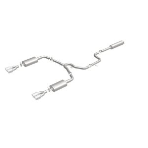 Pontiac Grand Prix Performance Exhaust - Rear - Magnaflow - Cat Back, Quad Split Rear Exit, Double Wall Angle Cut Rolled Edge Tips - Polished - `05-`08