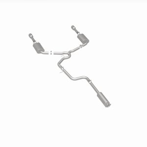 Chevrolet Monte Carlo Performance Exhaust - Rear - Magnaflow - Street Series Cat-Back with Dual Split Rear Exit and 4in. Polished Welded-On Double Wall Angle Cut Rolled Edge tips - Polished - `06-`07