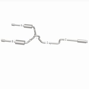 Chevrolet Monte Carlo Performance Exhaust - Rear - Magnaflow - Street Series Cat-Back with Dual Split Rear Exit and 4in. Polished Welded-On Double Wall Angle Cut Rolled Edge tips - Polished - `06-`07