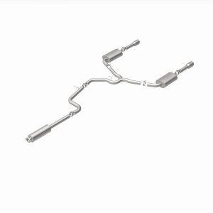 Chevrolet Monte Carlo Performance Exhaust - Rear - Magnaflow - Street Series Cat-Back with Dual Split Rear Exit and 4in. Polished Welded-On Double Wall Angle Cut Rolled Edge tips - Polished - `06-`07