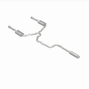 Chevrolet Monte Carlo Performance Exhaust - Rear - Magnaflow - Street Series Cat-Back with Dual Split Rear Exit and 4in. Polished Welded-On Double Wall Angle Cut Rolled Edge tips - Polished - `06-`07