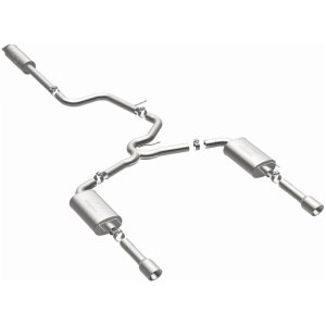 Chevrolet Monte Carlo Performance Exhaust - Rear - Magnaflow - Street Series Cat-Back with Dual Split Rear Exit and 4in. Polished Welded-On Double Wall Angle Cut Rolled Edge tips - Polished - `06-`07