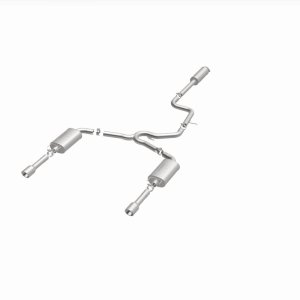 Chevrolet Monte Carlo Performance Exhaust - Rear - Magnaflow - Street Series Cat-Back with Dual Split Rear Exit and 4in. Polished Welded-On Double Wall Angle Cut Rolled Edge tips - Polished - `06-`07