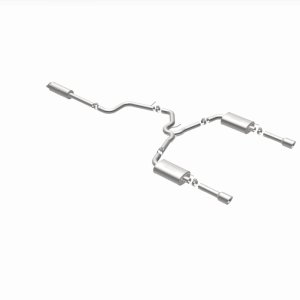 Chevrolet Monte Carlo Performance Exhaust - Rear - Magnaflow - Street Series Cat-Back with Dual Split Rear Exit and 4in. Polished Welded-On Double Wall Angle Cut Rolled Edge tips - Polished - `06-`07