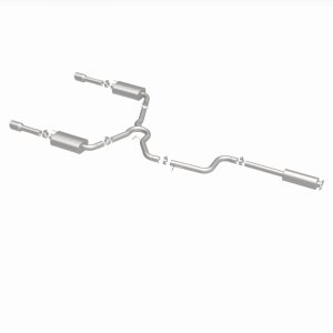 Chevrolet Monte Carlo Performance Exhaust - Rear - Magnaflow - Street Series Cat-Back with Dual Split Rear Exit and 4in. Polished Welded-On Double Wall Angle Cut Rolled Edge tips - Polished - `06-`07