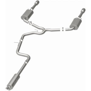 Chevrolet Monte Carlo Performance Exhaust - Rear - Magnaflow - Street Series Cat-Back with Dual Split Rear Exit and 4in. Polished Welded-On Double Wall Angle Cut Rolled Edge tips - Polished - `06-`07