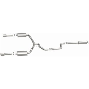 Chevrolet Monte Carlo Performance Exhaust - Rear - Magnaflow - Street Series Cat-Back with Dual Split Rear Exit and 4in. Polished Welded-On Double Wall Angle Cut Rolled Edge tips - Polished - `06-`07