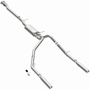GMC Sierra Performance Exhaust - Rear - Magnaflow - Cat Back, Street Series, Dual Split Rear Exit - 2007