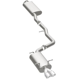 Infiniti G35 Performance Exhaust - Rear - Magnaflow - Cat-Back, Street Series, Dual Driver-Side Rear Exit, Stainless Steel, 2.5in Piping, 3in Tips - Polished - `03-`06