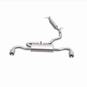 Audi TT Quattro Performance Exhaust - Dual Split Rear - Magnaflow - Cat Back, 2.5in. Mandrel Bent, Dual Split Rear Exit, 4in. Polished Welded Double Wall Angle Cut Rolled Edge tips - `08-`09