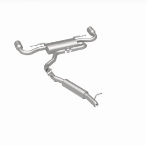Audi TT Quattro Performance Exhaust - Dual Split Rear - Magnaflow - Cat Back, 2.5in. Mandrel Bent, Dual Split Rear Exit, 4in. Polished Welded Double Wall Angle Cut Rolled Edge tips - `08-`09