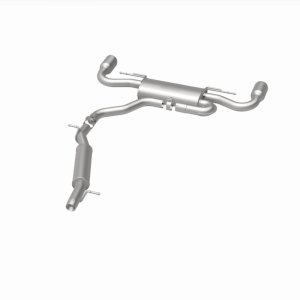 Audi TT Quattro Performance Exhaust - Dual Split Rear - Magnaflow - Cat Back, 2.5in. Mandrel Bent, Dual Split Rear Exit, 4in. Polished Welded Double Wall Angle Cut Rolled Edge tips - `08-`09