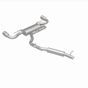 Audi TT Quattro Performance Exhaust - Dual Split Rear - Magnaflow - Cat Back, 2.5in. Mandrel Bent, Dual Split Rear Exit, 4in. Polished Welded Double Wall Angle Cut Rolled Edge tips - `08-`09