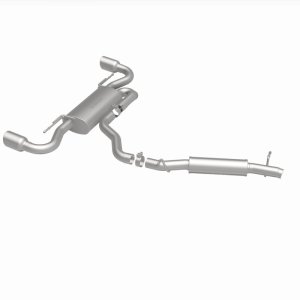 Audi TT Quattro Performance Exhaust - Dual Split Rear - Magnaflow - Cat Back, 2.5in. Mandrel Bent, Dual Split Rear Exit, 4in. Polished Welded Double Wall Angle Cut Rolled Edge tips - `08-`09