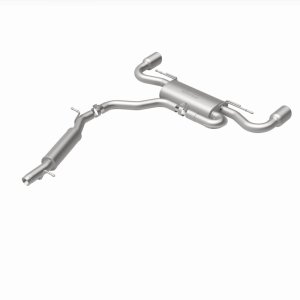 Audi TT Quattro Performance Exhaust - Dual Split Rear - Magnaflow - Cat Back, 2.5in. Mandrel Bent, Dual Split Rear Exit, 4in. Polished Welded Double Wall Angle Cut Rolled Edge tips - `08-`09
