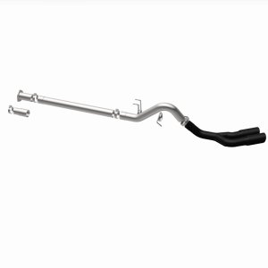 Ford F-450 Performance Exhaust - Rear - Magnaflow - DPF Back, Dual Same Side Behind Passenger Rear Tire, 5in. Black Coated Welded-On Single Wall Angle Cut Rolled Edge tips - Black - `08-`25