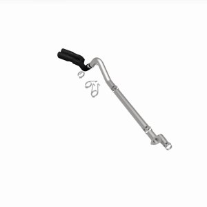 Ford F-450 Performance Exhaust - Rear - Magnaflow - DPF Back, Dual Same Side Behind Passenger Rear Tire, 5in. Black Coated Welded-On Single Wall Angle Cut Rolled Edge tips - Black - `08-`25