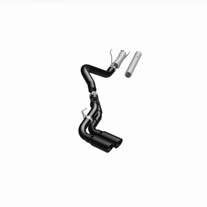 Ram 2500 Performance Exhaust - Dual Same Side Behind Passenger Rear Tire - Magnaflow - DPF Back Dual Single Passenger Side Rear Exit - Black - `13-`18