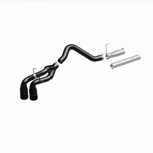 Ram 2500 Performance Exhaust - Dual Same Side Behind Passenger Rear Tire - Magnaflow - DPF Back Dual Single Passenger Side Rear Exit - Black - `13-`18