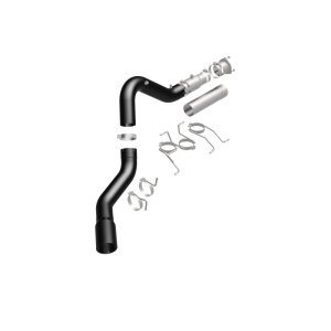 GMC Sierra 3500HD Performance Exhaust - Single Passenger Side Rear Exit - Magnaflow - Black DPF Series - Black - `21-`27