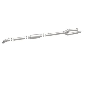 Ford F-250 Performance Exhaust - Rear - Magnaflow - Off-Road Pro Series Cat-Back, 3.5 in Single, Turndown, Stainless Steel - Satin - `11-`16