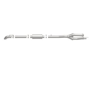 Ford F-250 Performance Exhaust - Rear - Magnaflow - Off-Road Pro Series Cat-Back, 3.5 in Single, Turndown, Stainless Steel - Satin - `11-`16