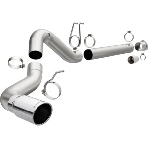 Ford F-450 Performance Exhaust - Single Passenger Side Rear Exit - Magnaflow - Pro Series DPF Back 5in - Polished - `08-`17