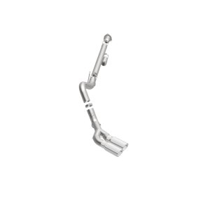 Ford F-250 Performance Exhaust - Passenger Side Rear - Magnaflow - Pro Series Filter-Back with 5in. Polished Welded-On Single Wall Angle Cut Rolled Edge Tips - `08-`25