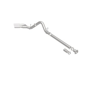 Ford F-250 Performance Exhaust - Passenger Side Rear - Magnaflow - Pro Series Filter-Back with 5in. Polished Welded-On Single Wall Angle Cut Rolled Edge Tips - `08-`25