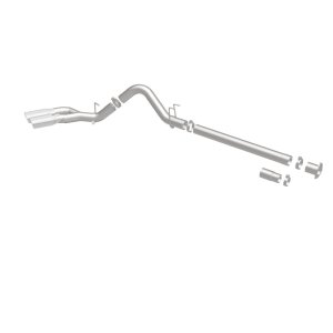 Ford F-250 Performance Exhaust - Passenger Side Rear - Magnaflow - Pro Series Filter-Back with 5in. Polished Welded-On Single Wall Angle Cut Rolled Edge Tips - `08-`25
