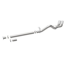 Ford F-250 Performance Exhaust - Passenger Side Rear - Magnaflow - Pro Series Filter-Back with 5in. Polished Welded-On Single Wall Angle Cut Rolled Edge Tips - `08-`25