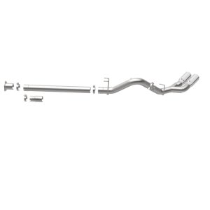 Ford F-350 Performance Exhaust - Passenger Side Rear - Magnaflow - Pro Series Filter-Back with 5in. Polished Welded-On Single Wall Angle Cut Rolled Edge Tips - `08-`25