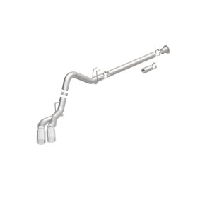 Ford F-350 Performance Exhaust - Passenger Side Rear - Magnaflow - Pro Series Filter-Back with 5in. Polished Welded-On Single Wall Angle Cut Rolled Edge Tips - `08-`25