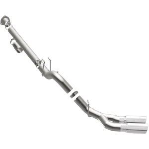 Ford F-350 Performance Exhaust - Passenger Side Rear - Magnaflow - Pro Series Filter-Back with 5in. Polished Welded-On Single Wall Angle Cut Rolled Edge Tips - `08-`25