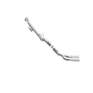 Ford F-350 Performance Exhaust - Passenger Side Rear - Magnaflow - Pro Series Filter-Back with 5in. Polished Welded-On Single Wall Angle Cut Rolled Edge Tips - `08-`25