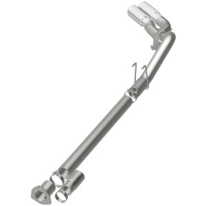 Ford F-350 Performance Exhaust - Passenger Side Rear - Magnaflow - Pro Series Filter-Back with 5in. Polished Welded-On Single Wall Angle Cut Rolled Edge Tips - `08-`25