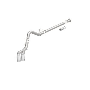 Ford F-450 Performance Exhaust - Passenger Side Rear - Magnaflow - Pro Series Filter-Back with 5in. Polished Welded-On Single Wall Angle Cut Rolled Edge Tips - `08-`25