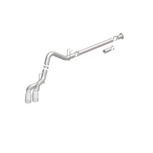 Ford F-450 Performance Exhaust - Passenger Side Rear - Magnaflow - Pro Series Filter-Back with 5in. Polished Welded-On Single Wall Angle Cut Rolled Edge Tips - `08-`25