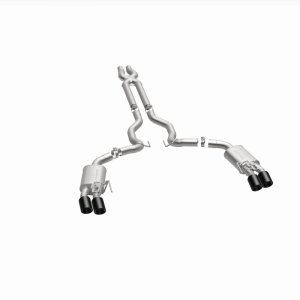 Ford Mustang Performance Exhaust - Rear - Magnaflow - Competition Series Cat Back with Carbon Fiber Tips - `15-`20