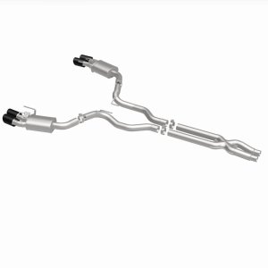 Ford Mustang Performance Exhaust - Rear - Magnaflow - Competition Series Cat Back with Carbon Fiber Tips - `15-`20
