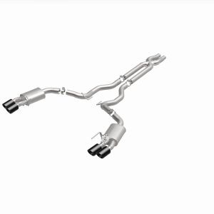 Ford Mustang Performance Exhaust - Rear - Magnaflow - Competition Series Cat Back with Carbon Fiber Tips - `15-`20