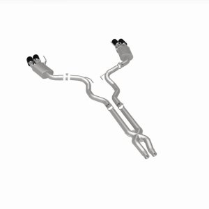 Ford Mustang Performance Exhaust - Rear - Magnaflow - Competition Series Cat Back with Carbon Fiber Tips - `15-`20