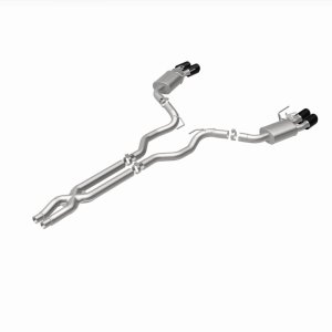 Ford Mustang Performance Exhaust - Rear - Magnaflow - Competition Series Cat Back with Carbon Fiber Tips - `15-`20