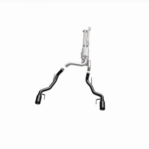 Ford F-150 Performance Exhaust - Rear - Magnaflow - Street Series Cat Back, Dual Split Exit - Black Coated - `17-`20
