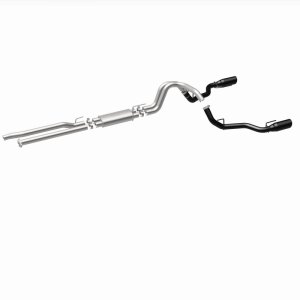 Ford F-150 Performance Exhaust - Rear - Magnaflow - Street Series Cat Back, Dual Split Exit - Black Coated - `17-`20